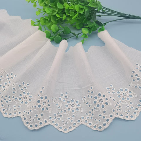 17cm embroidery cotton lace trim, eyelet embroidery lace trim 17cm embroidery cotton lace trim, eyelet embroidery lace trim