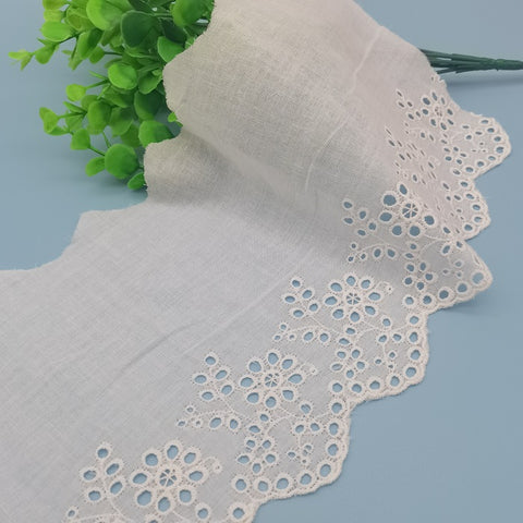 17cm embroidery cotton lace trim, eyelet embroidery lace trim 17cm embroidery cotton lace trim, eyelet embroidery lace trim