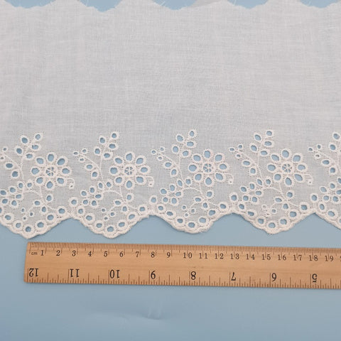 17cm embroidery cotton lace trim, eyelet embroidery lace trim 17cm embroidery cotton lace trim, eyelet embroidery lace trim