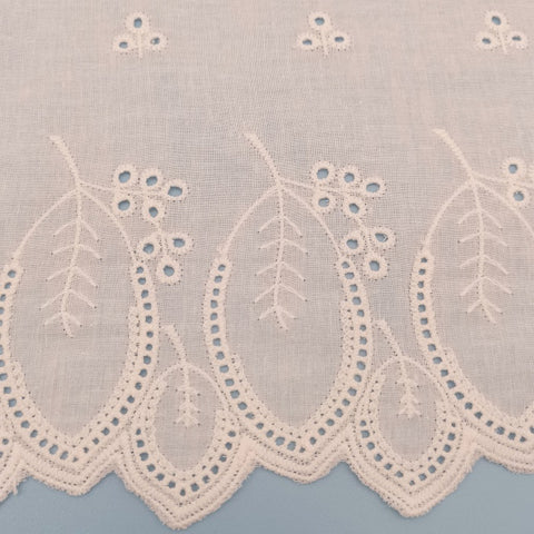 18cm/7.08" Scallop cotton lace trim with leaves, embroidery leaves lace trim, lace supplies 18cm/7.08" Scallop cotton lace trim with leaves, embroidery leaves lace trim, lace supplies