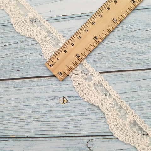 Cotton mesh embroidery lace trim white dress border lace fabric trim Cotton mesh embroidery lace trim white dress border lace fabric trim