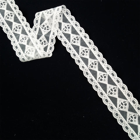Cotton mesh embroidery lace trim white dress border lace fabric trim Cotton mesh embroidery lace trim white dress border lace fabric trim