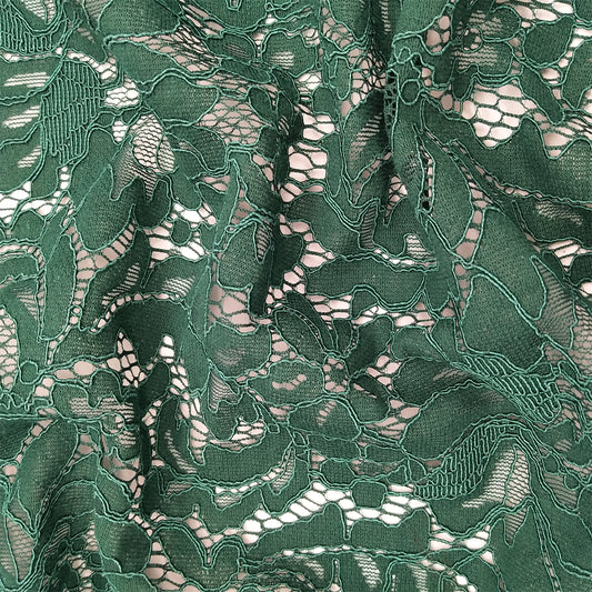 Green Eyelash Lace High Quality Chantilly Bridal Lace Fabric